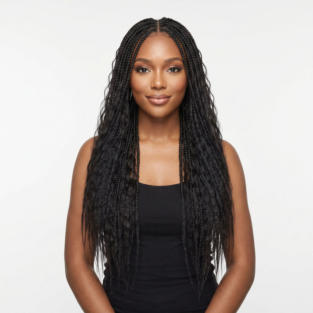 16" Kinky Straight Feather Crochet