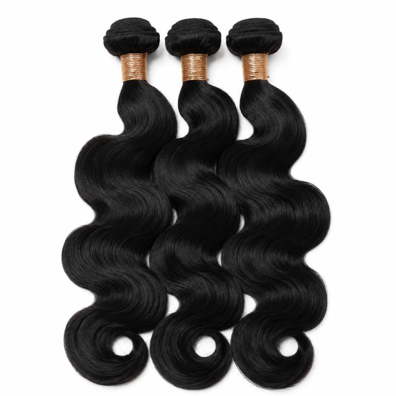 Jet Black Body Wave Human Hair Bundle Deal