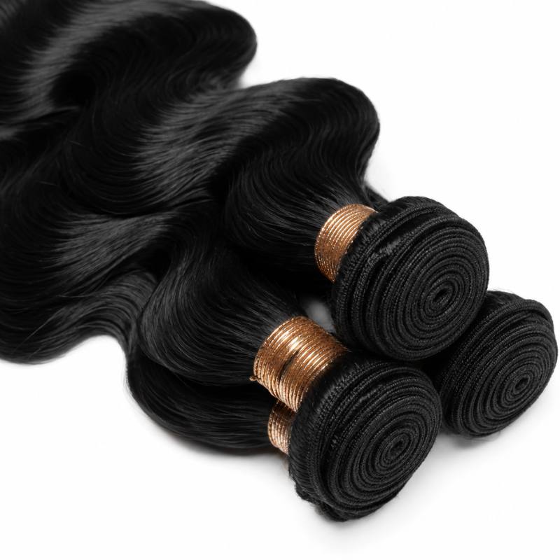 Jet Black Body Wave Human Hair Bundle Deal