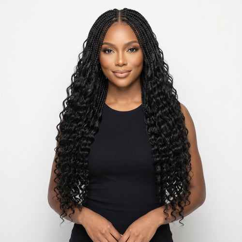20" Deep Wave Feather Crochet