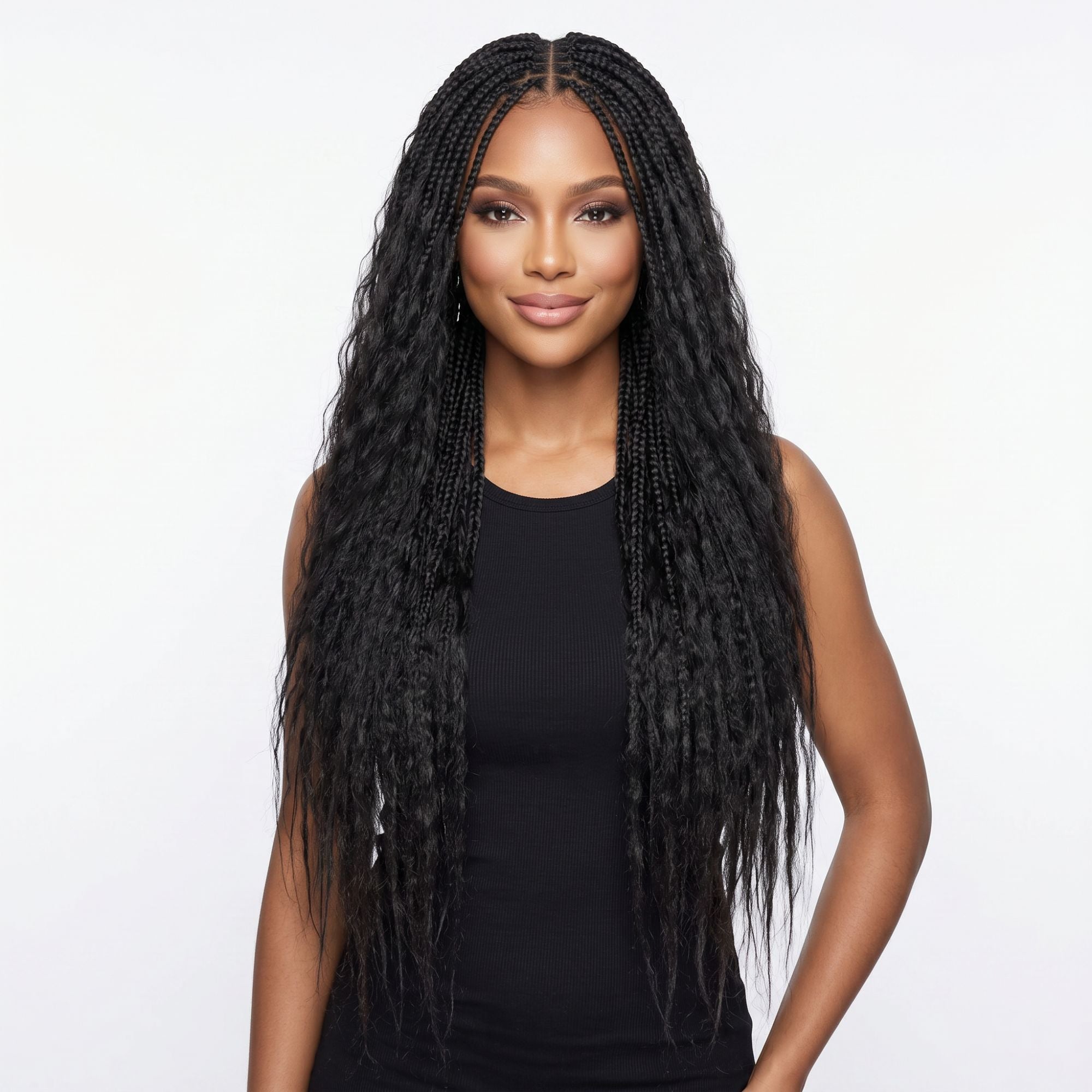 20" Kinky Straight Feather Crochet