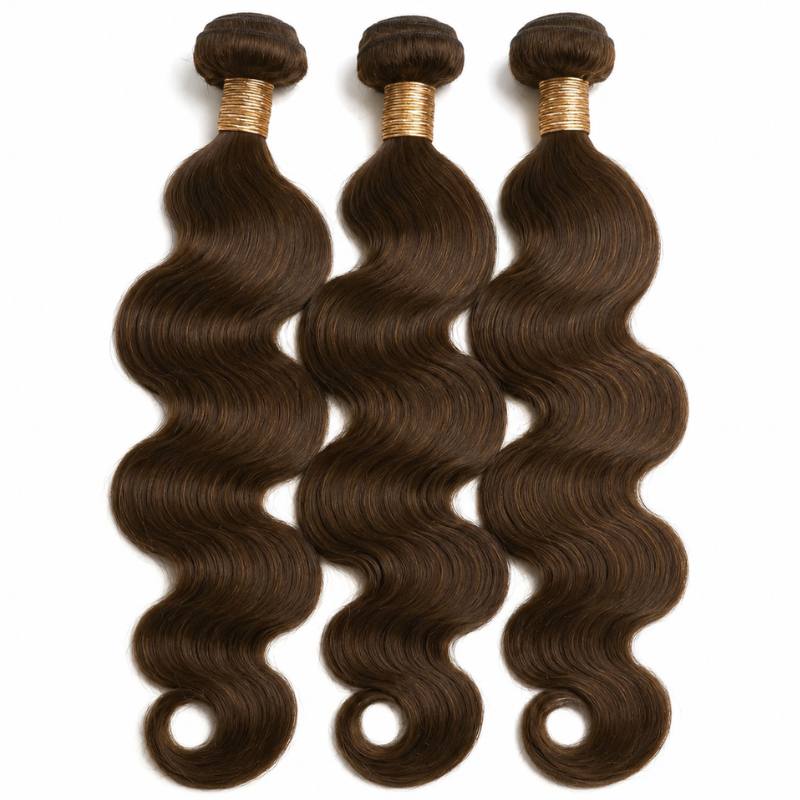 Medium Brown Body Wave Human Hair Bundle Deal