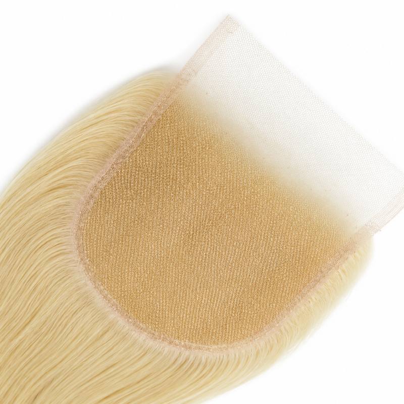 Blonde Straight 4x4 Transparent Lace Closure