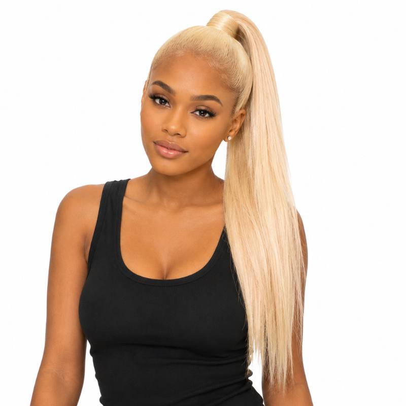 Bleach Blonde Ponytail