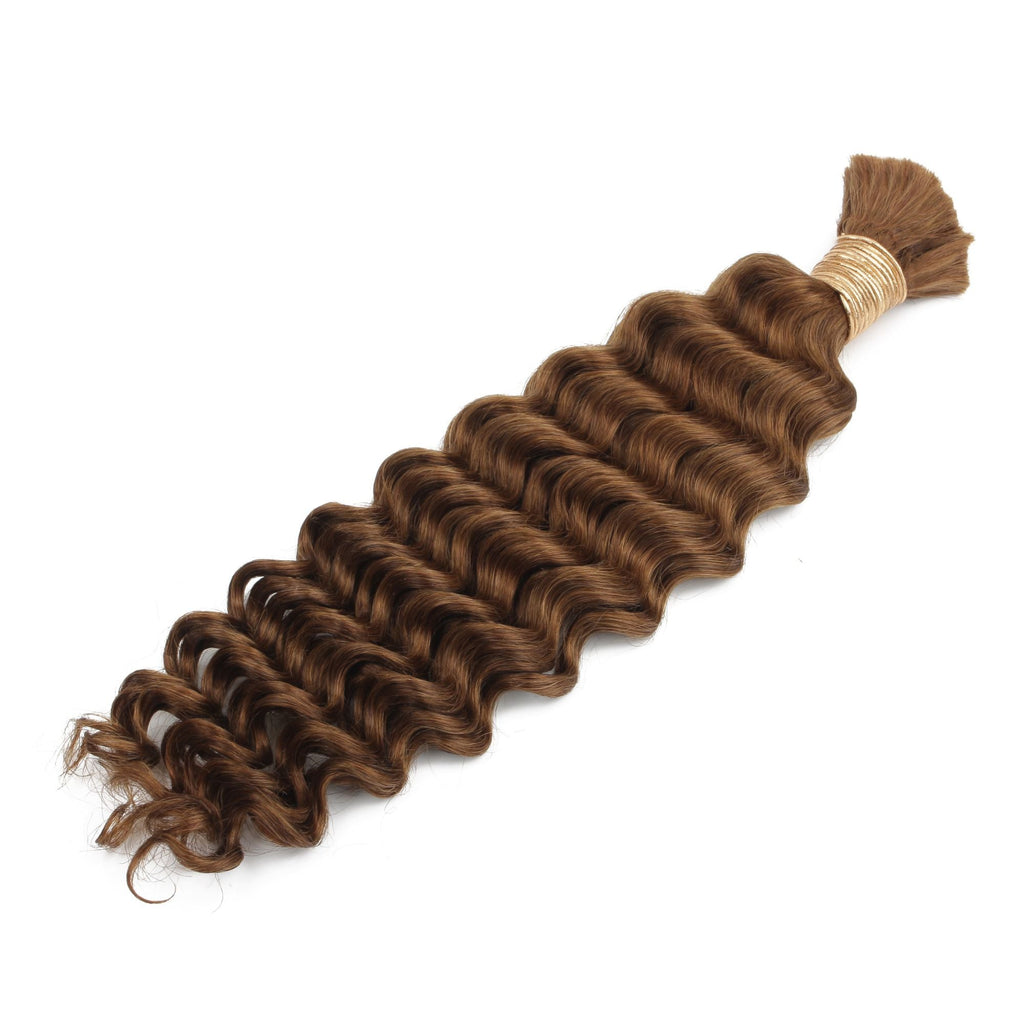 Auburn Deep Wave Bulk Human Hair Extensions