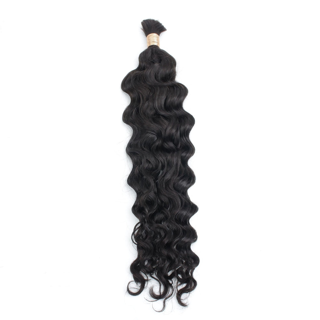 Beach Wave Bulk Human Hair Extensions