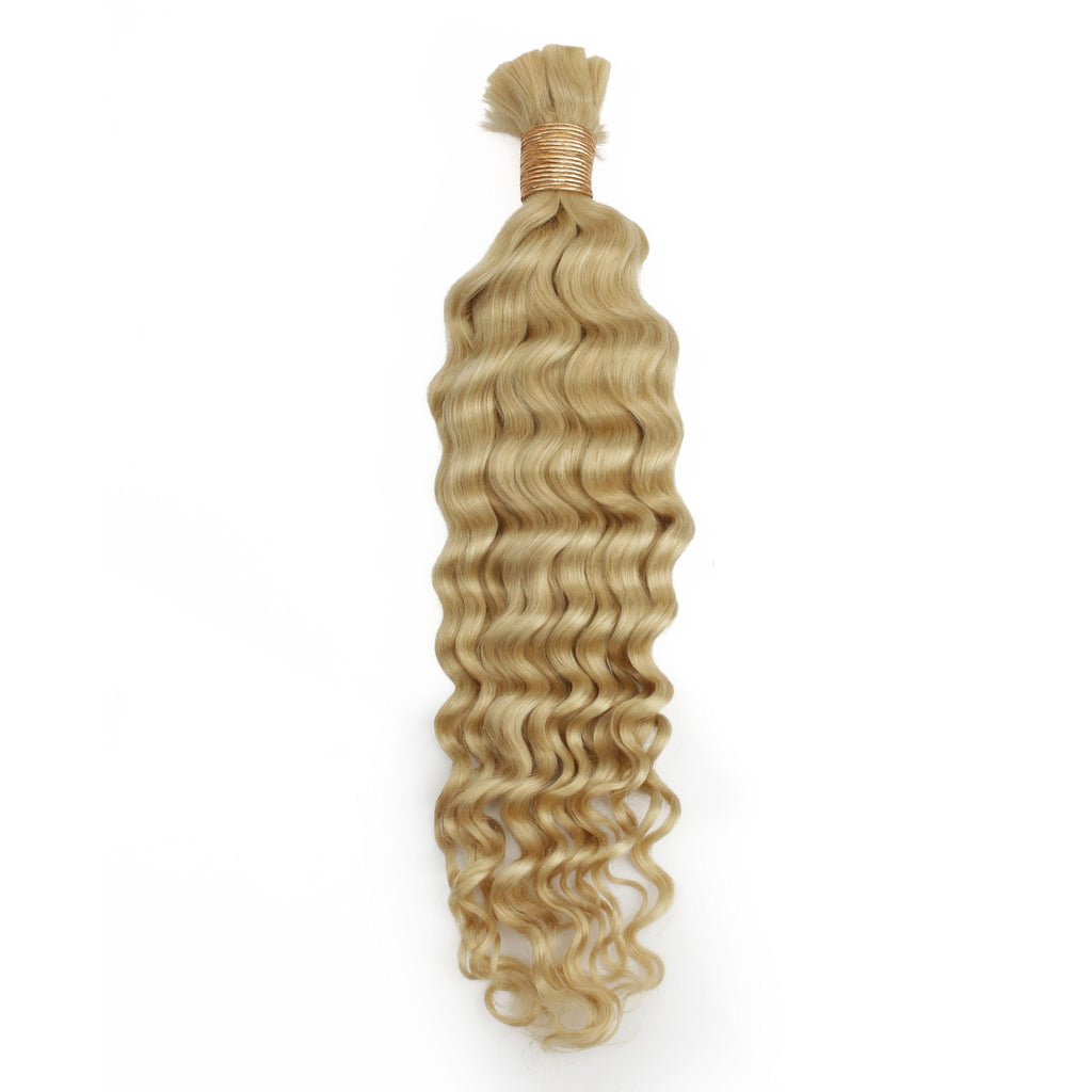 Blonde Deep Wave Bulk Human Hair Extensions