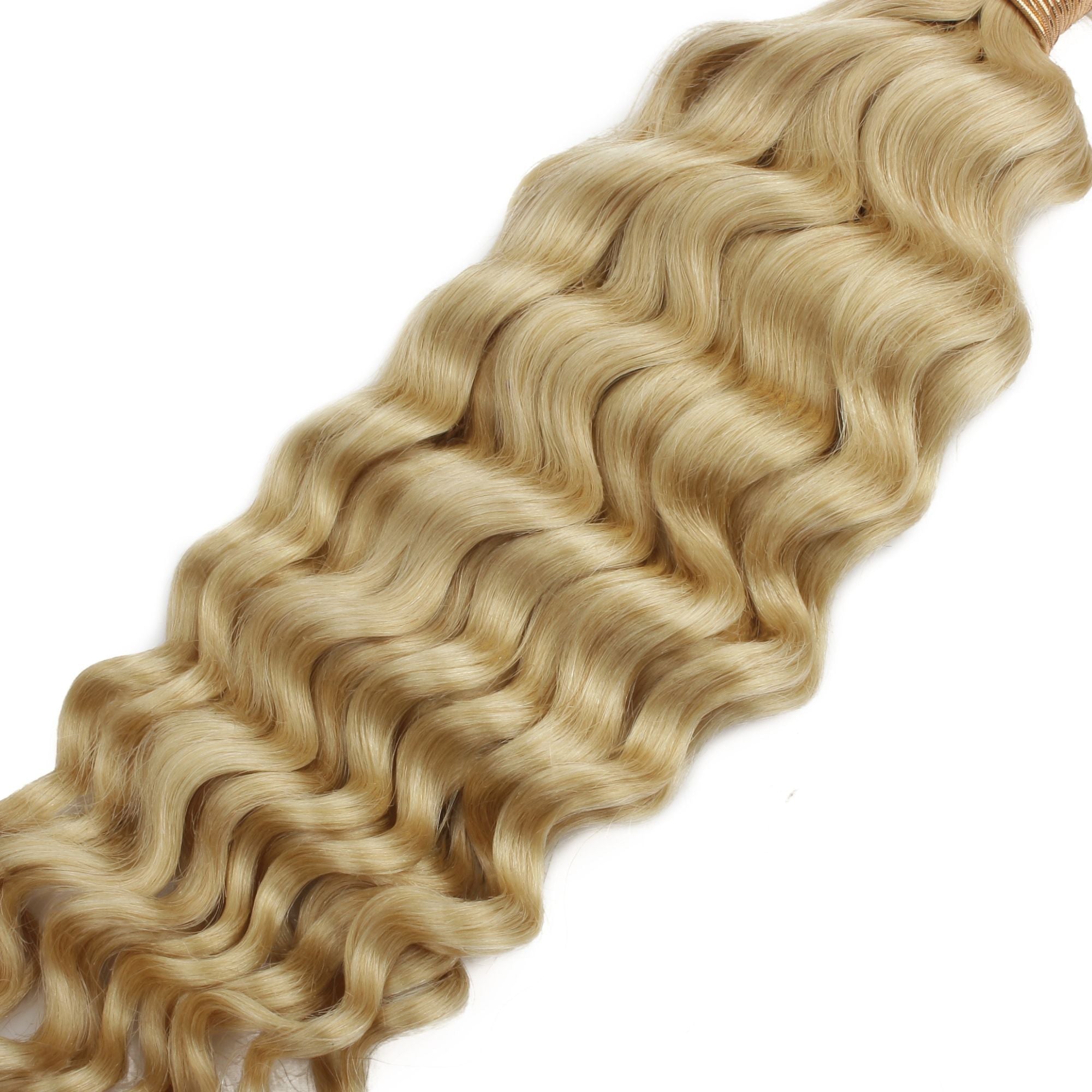 Blonde Deep Wave Bulk Human Hair Extensions