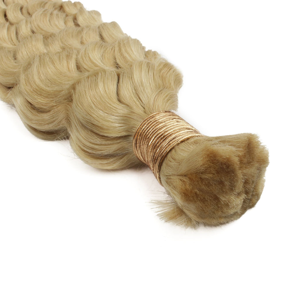 Blonde Deep Wave Bulk Human Hair Extensions