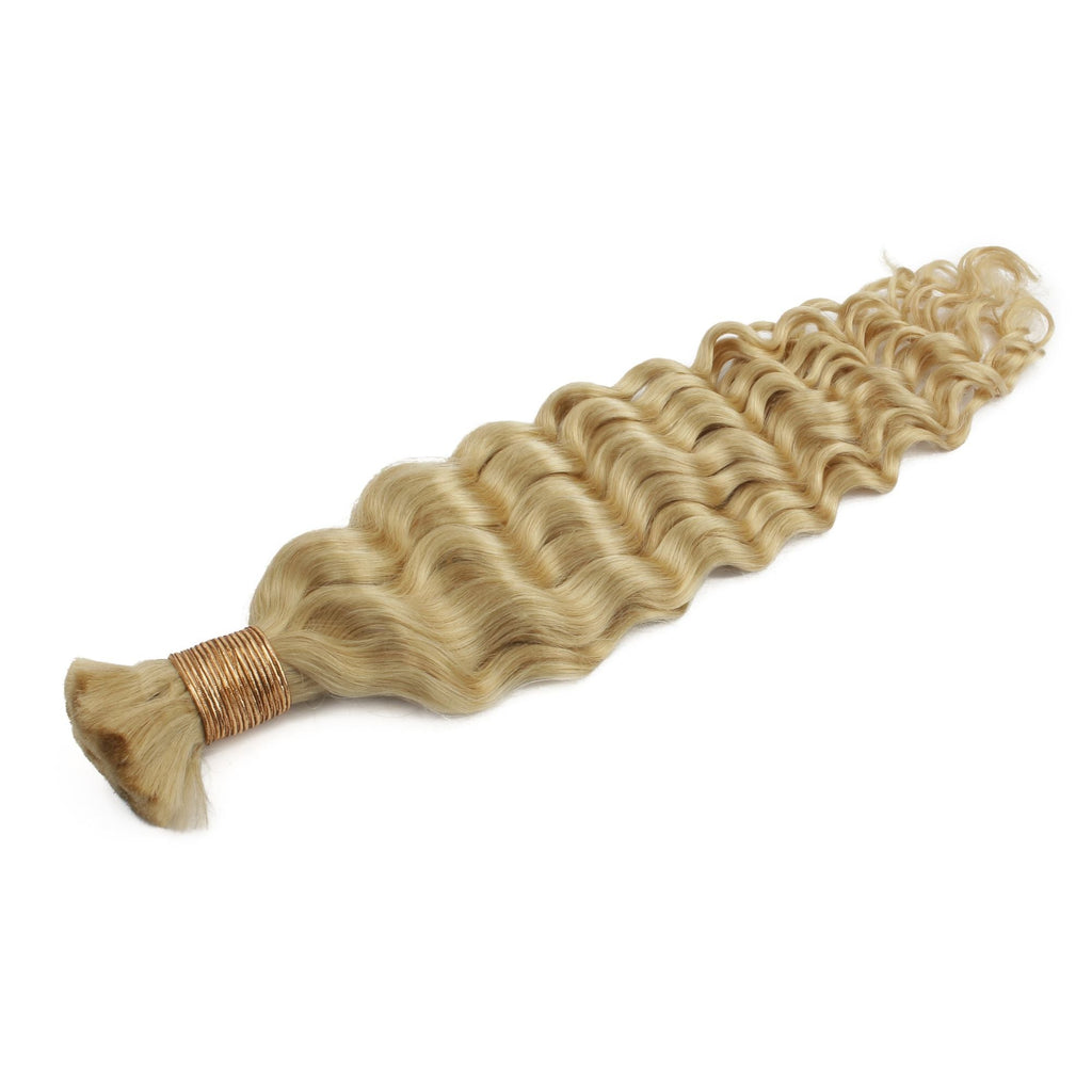 Blonde Deep Wave Bulk Human Hair Extensions