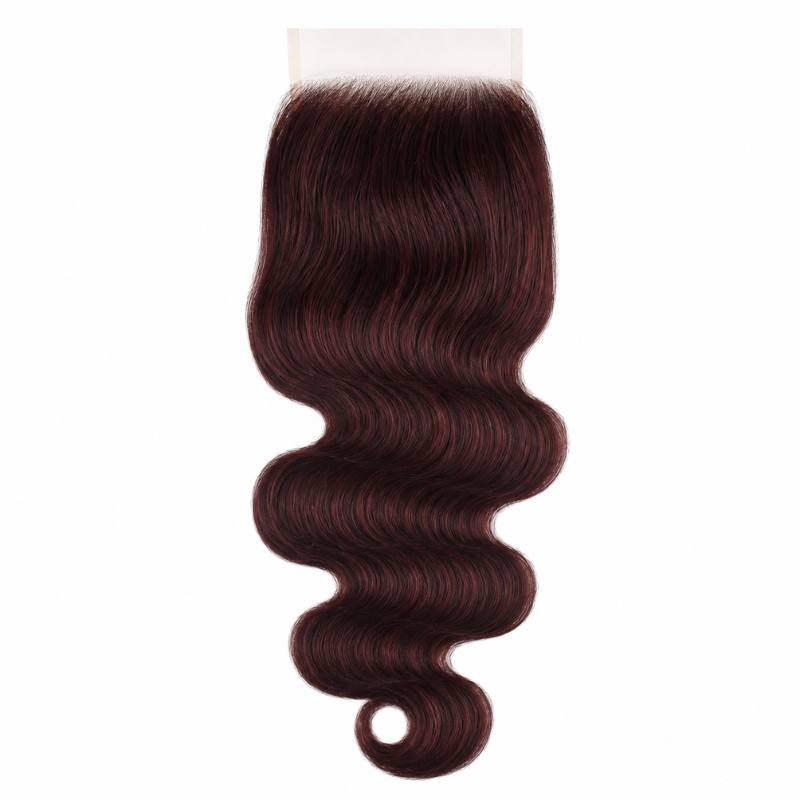 Burgundy Body Wave 5x5 HD Lace Closure