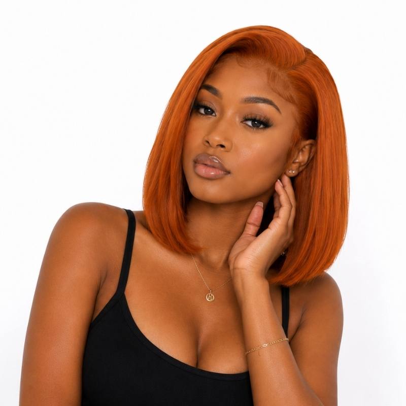 Cinnamon 13x4 Transparent Lace Front Bob Wig
