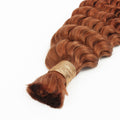 Copper Deep Wave Bulk Human Braiding Hair