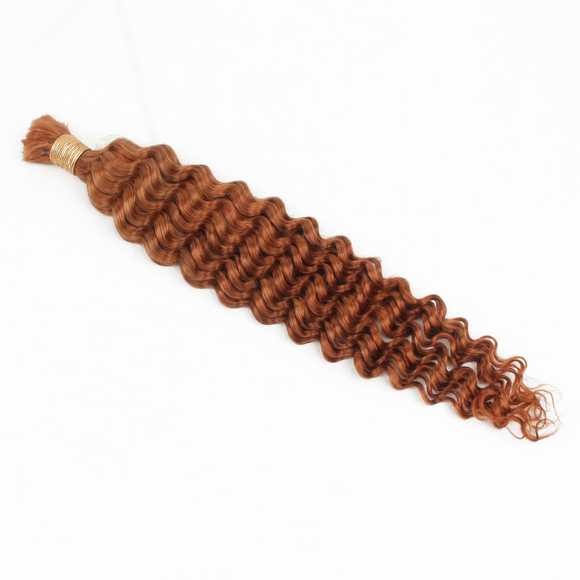 Copper Deep Wave Bulk Human Braiding Hair