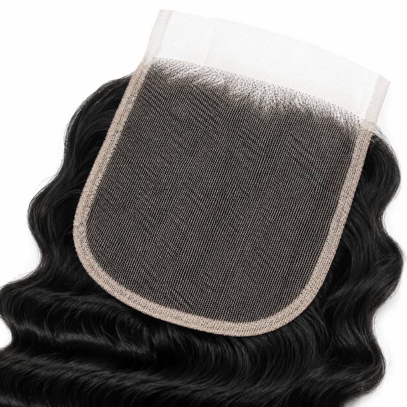 Deep Wave 4x4 Transparent Lace Closure