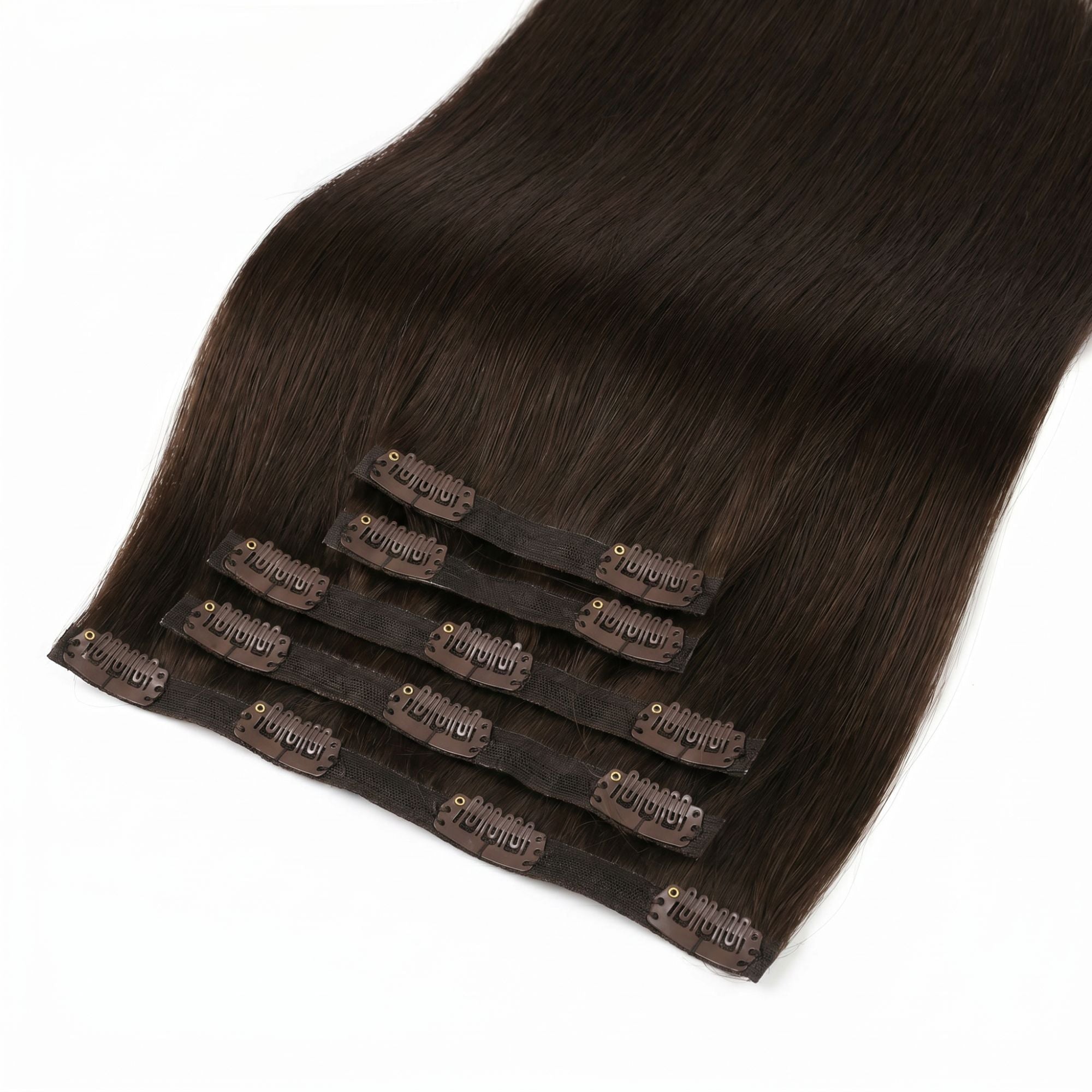 Dark Brown Invisible Clip-ins