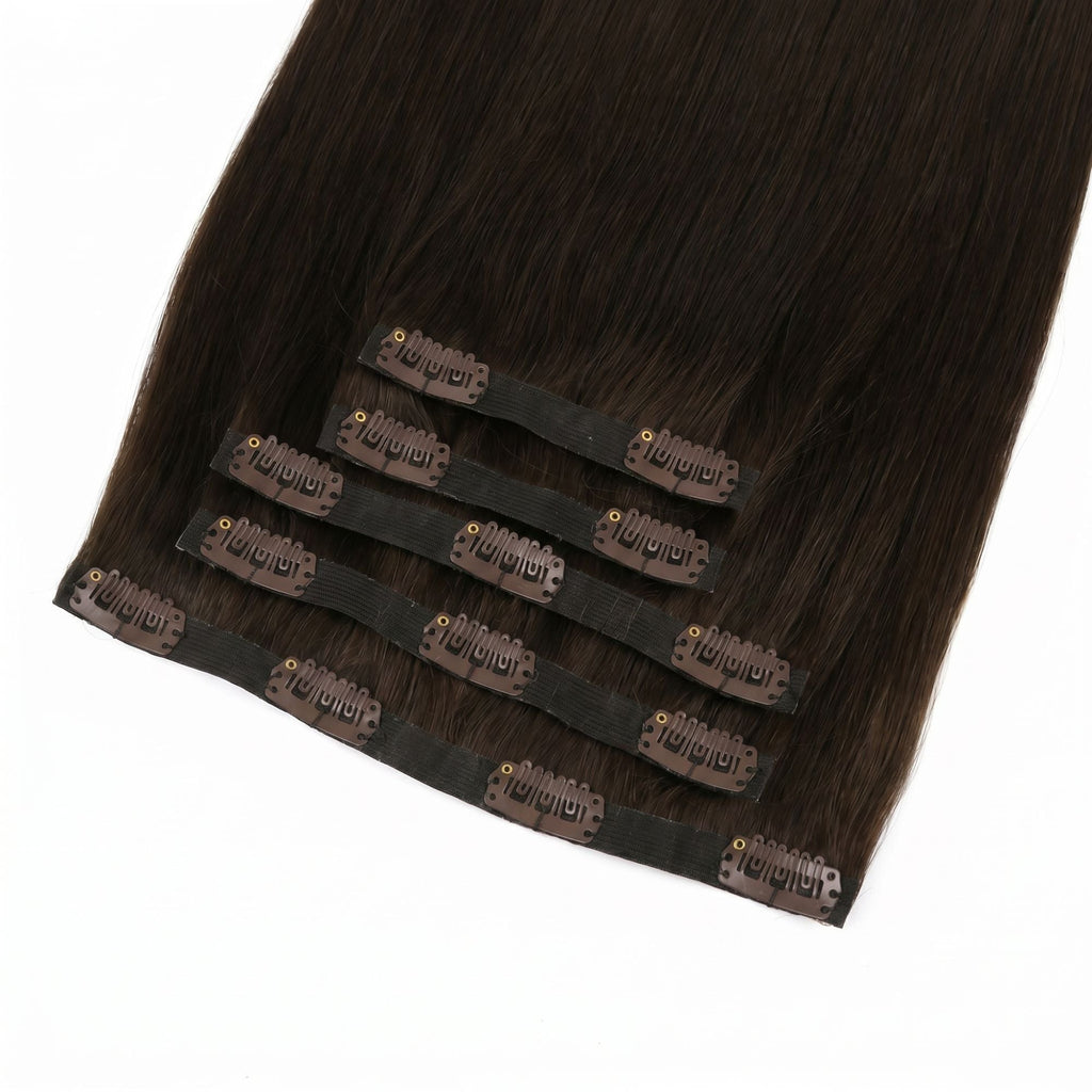 Dark Brown Invisible Clip-ins