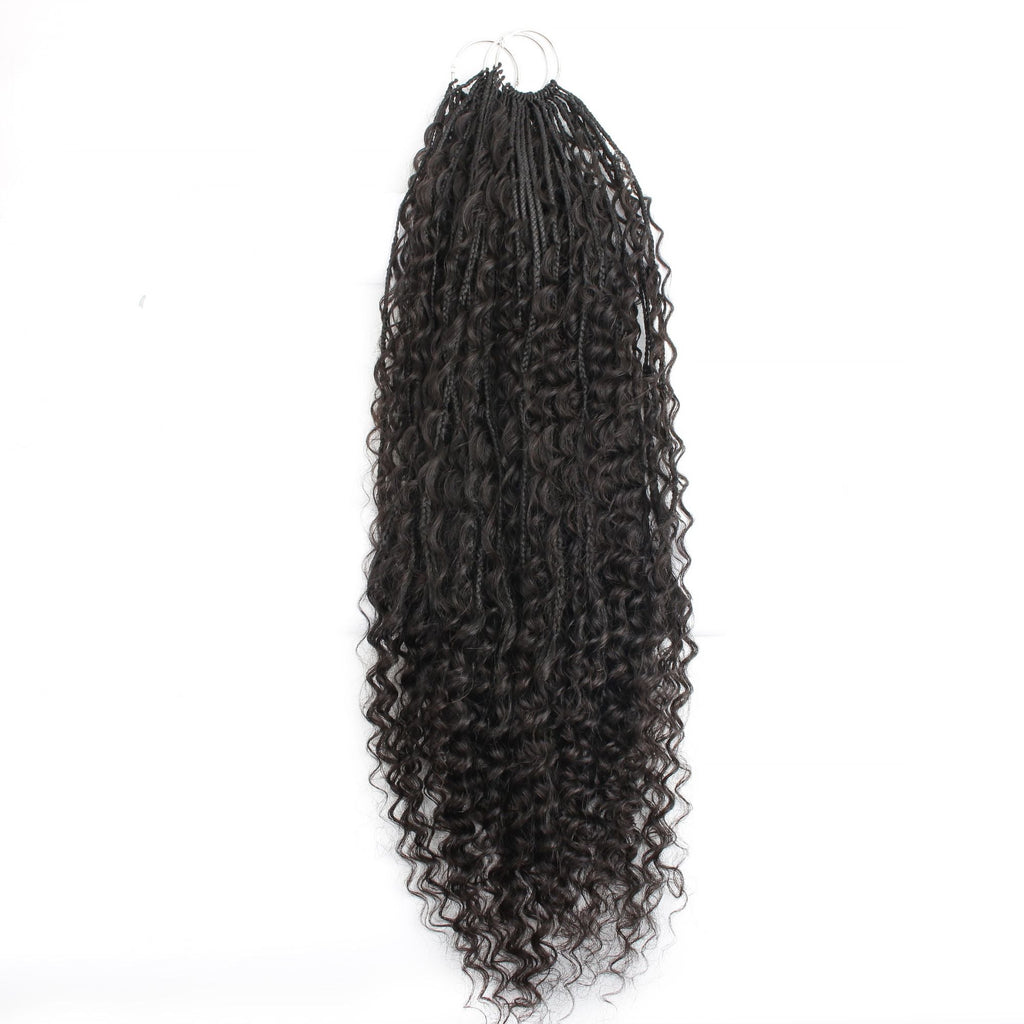 Deep Wave Boho Braids with Human Hair Blend