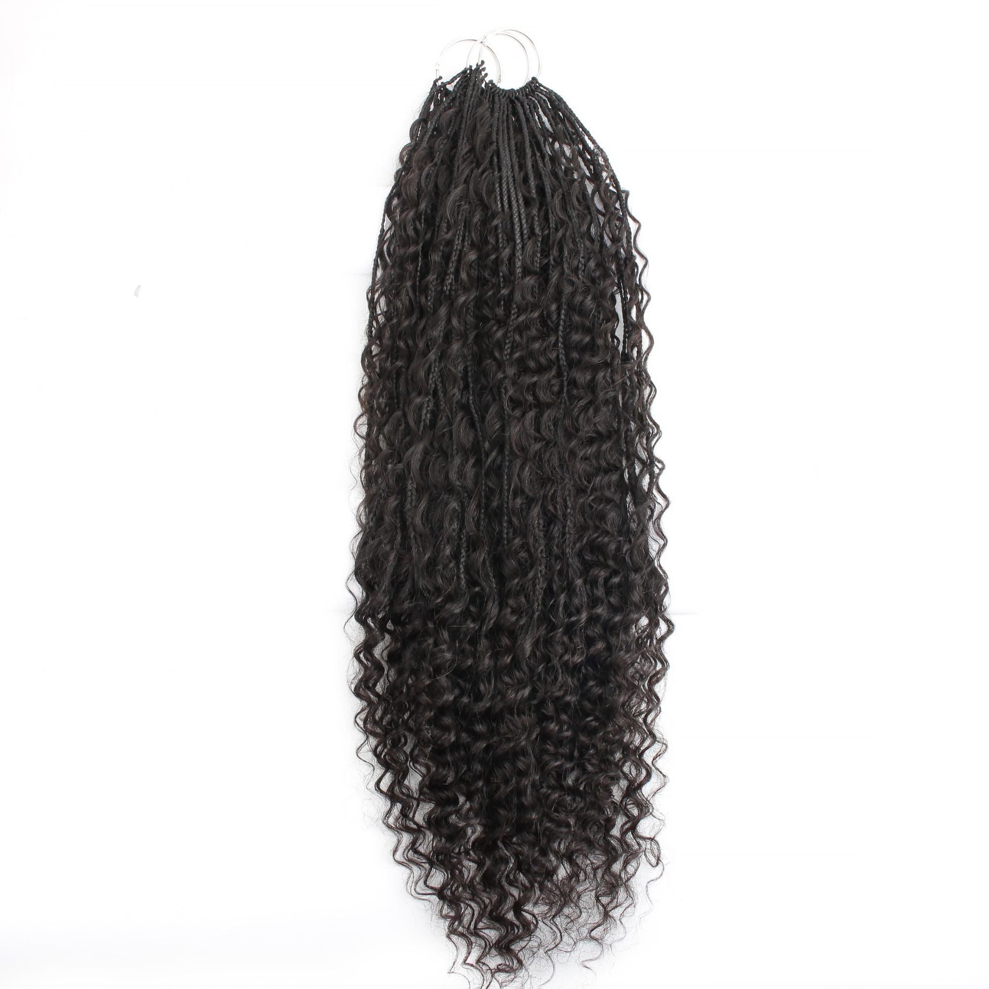 Deep Wave Boho Braids with Human Hair Blend