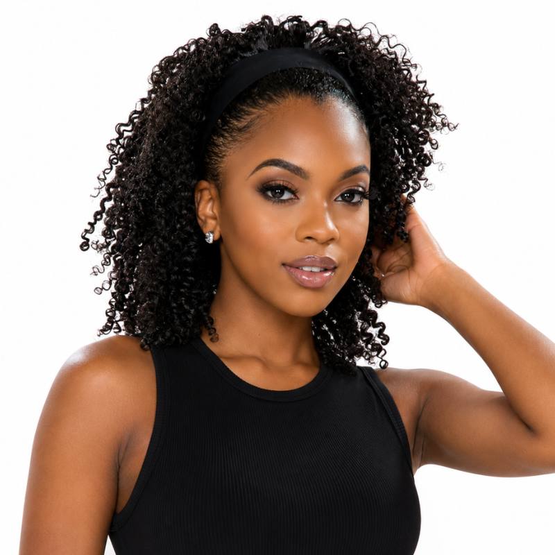 Jerry Curl Headband Wig