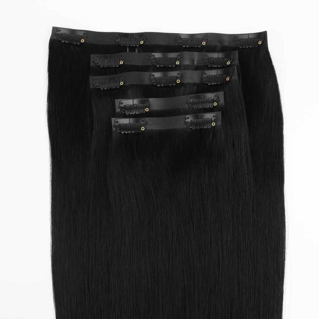 Jet Black Seamless Clip-ins