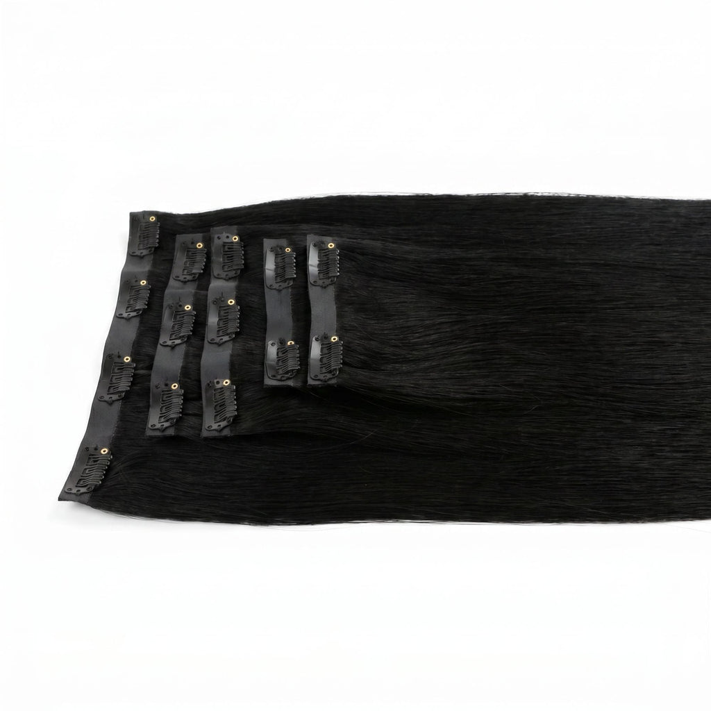 Jet Black Seamless Clip-ins