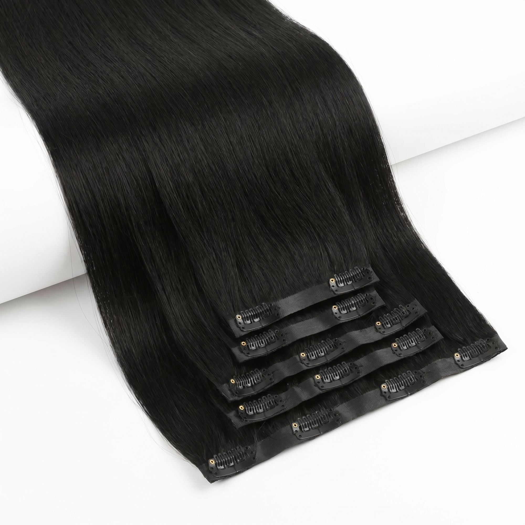 Jet Black Seamless Clip-ins