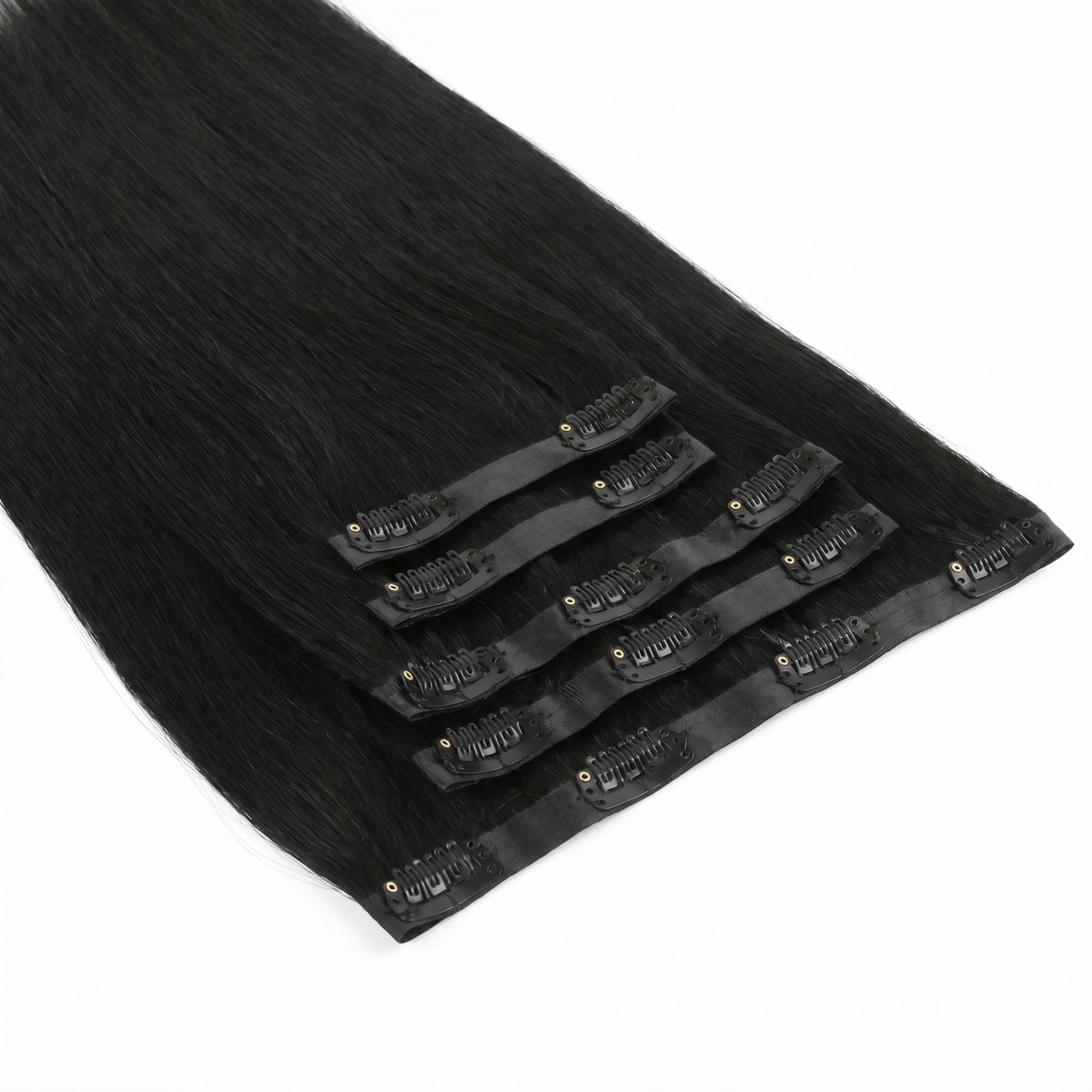Jet Black Seamless Clip-ins