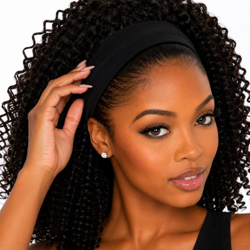 Kinky Curly Headband Wig