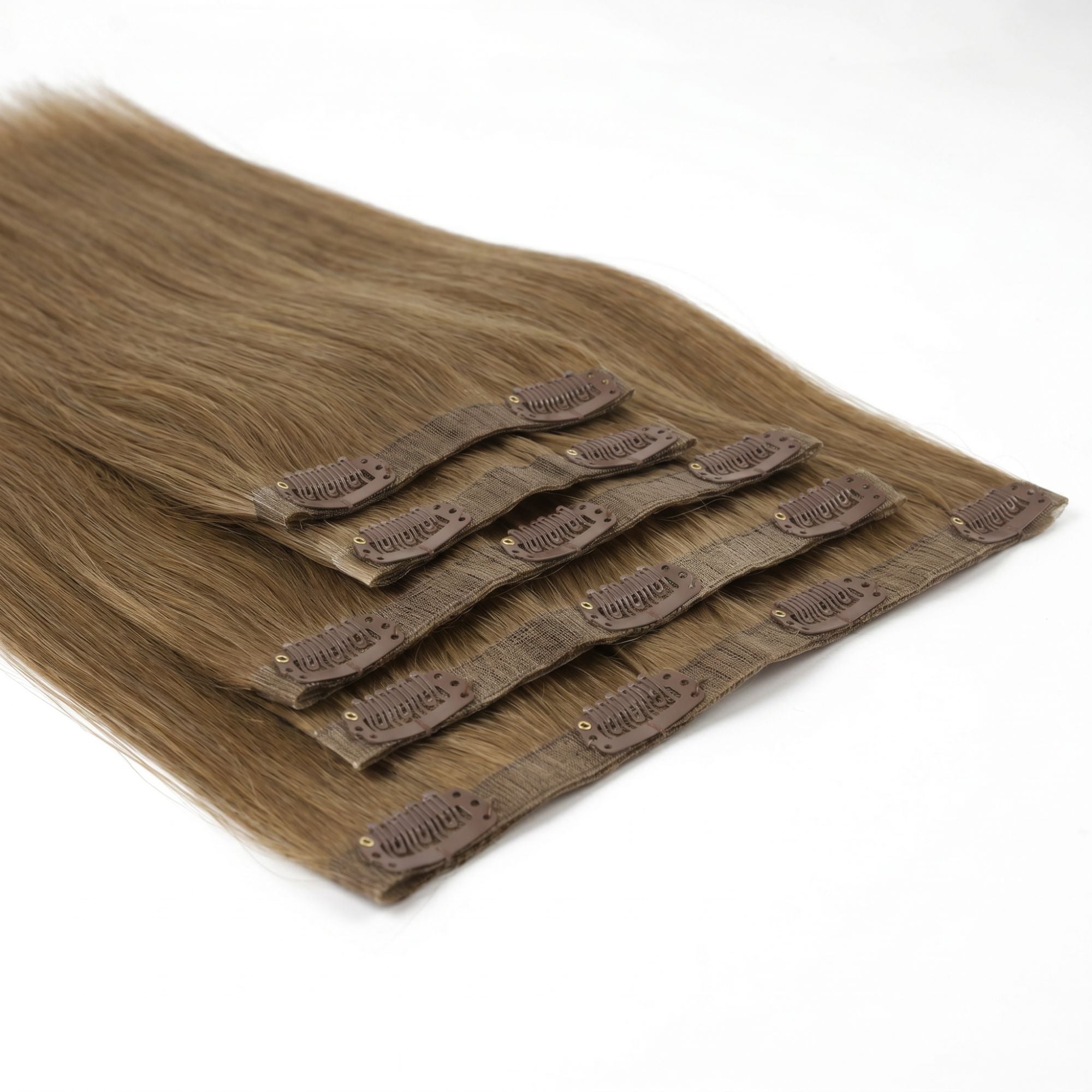 Medium Chestnut Brown Invisible Clip-ins