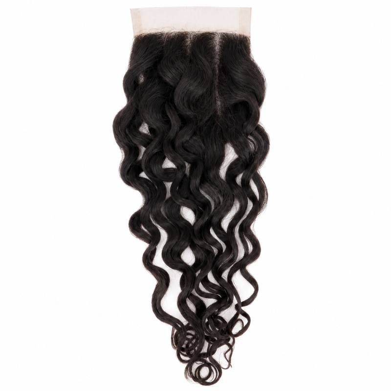Spanish Wave 4x4 Transparent Lace Closure