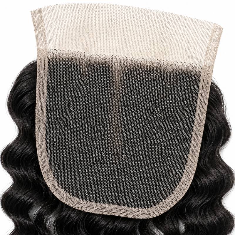 Spanish Wave 4x4 Transparent Lace Closure
