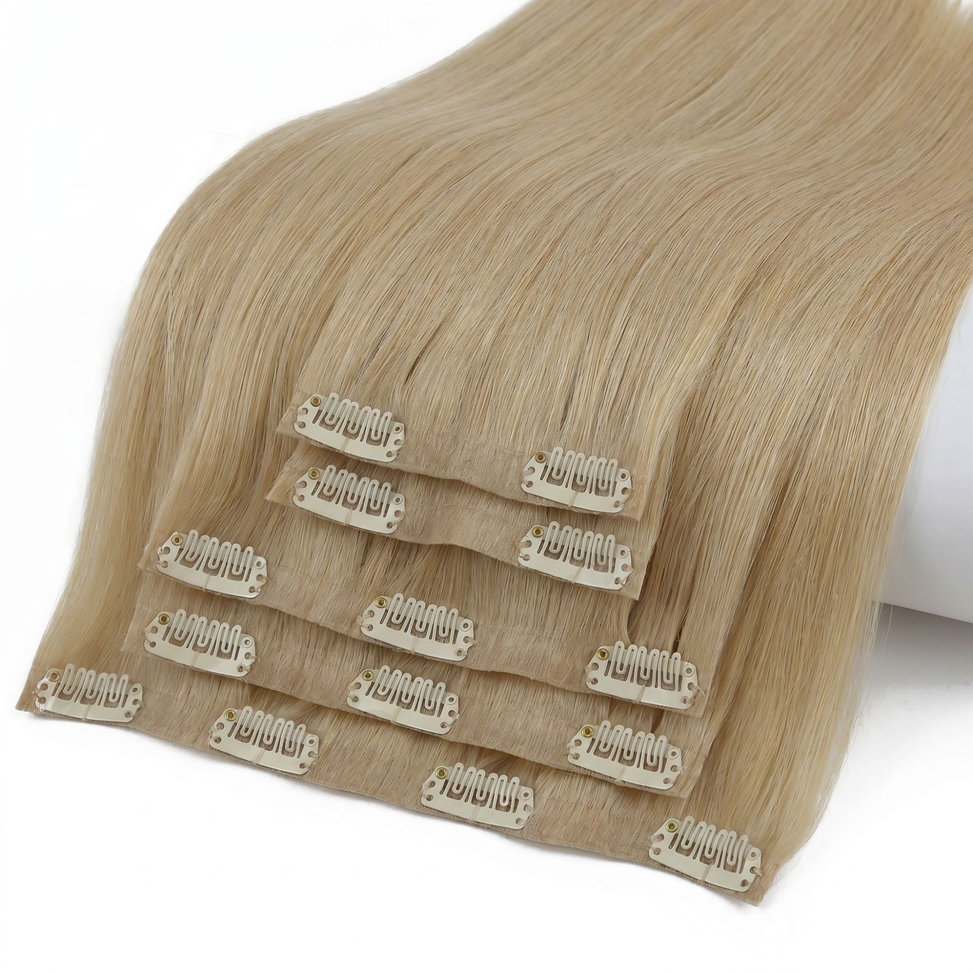Warm Honey Blonde Seamless Clip-ins