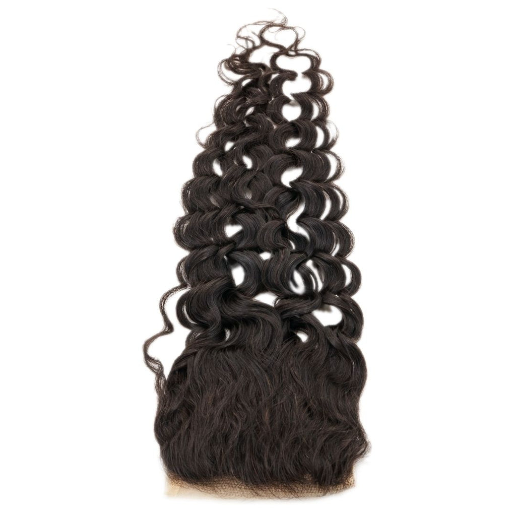 Spanish Wave 4x4 Transparent Lace Closure