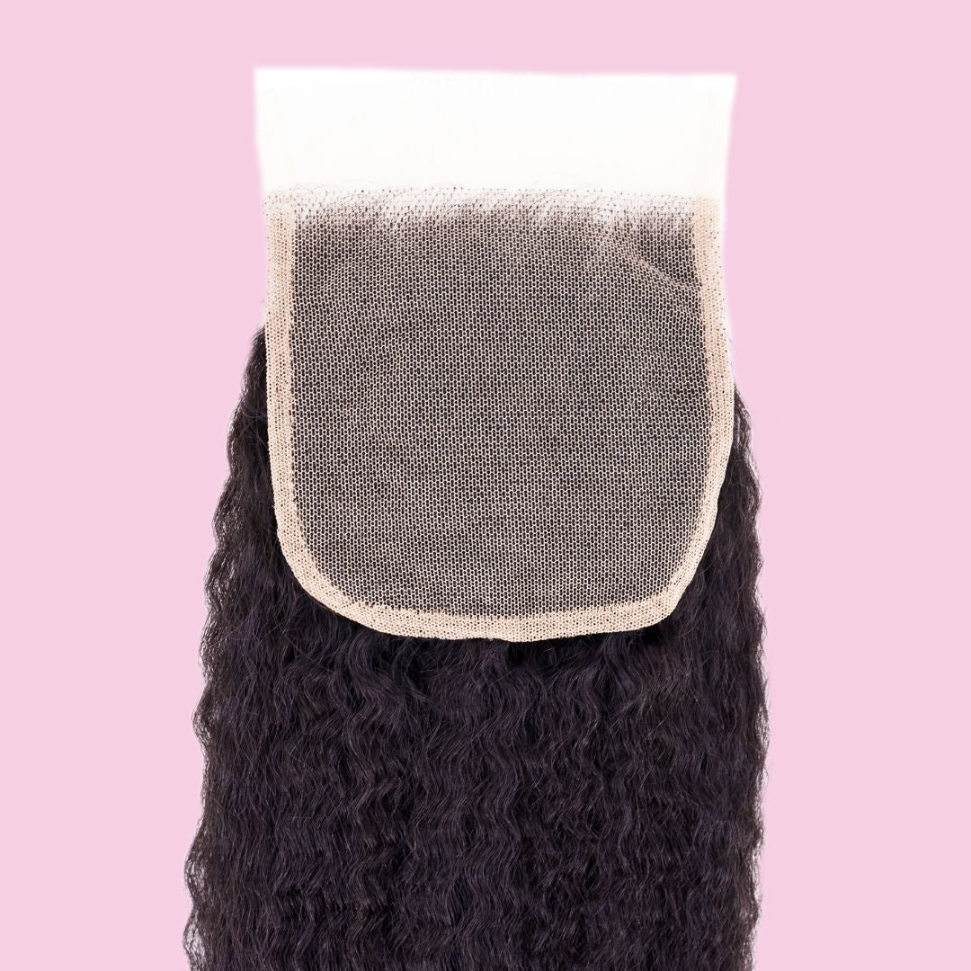 Kinky Straight 4x4 Transparent Lace Closure