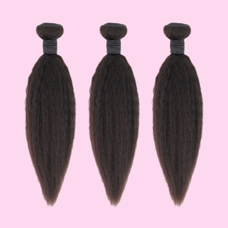 Kinky Straight Human Hair Bundle Deal