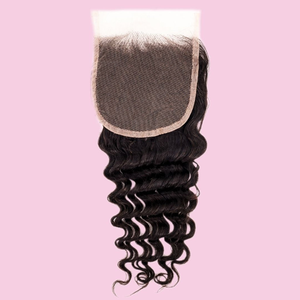 Deep Wave 4x4 Transparent Lace Closure
