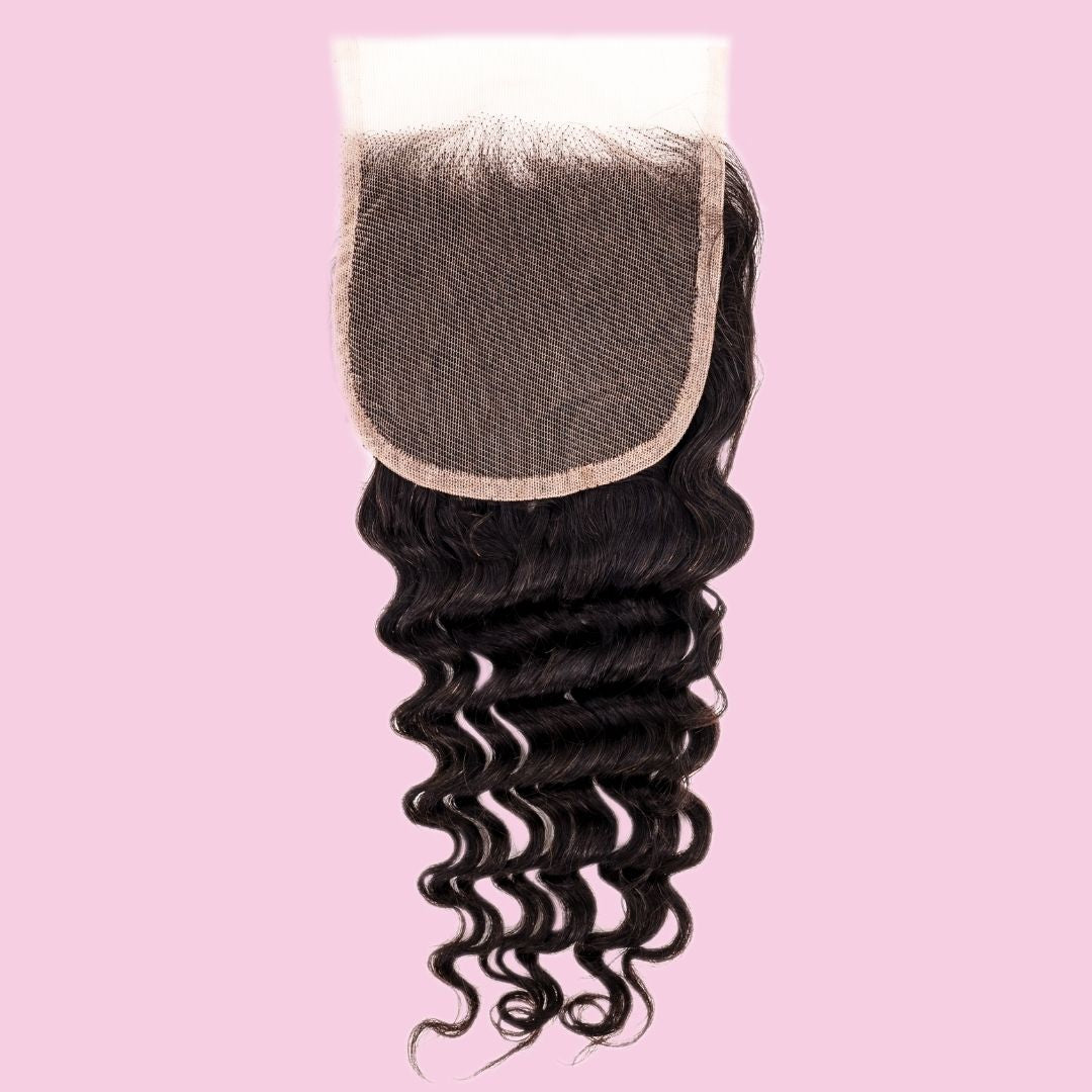 Deep Wave 4x4 Transparent Lace Closure