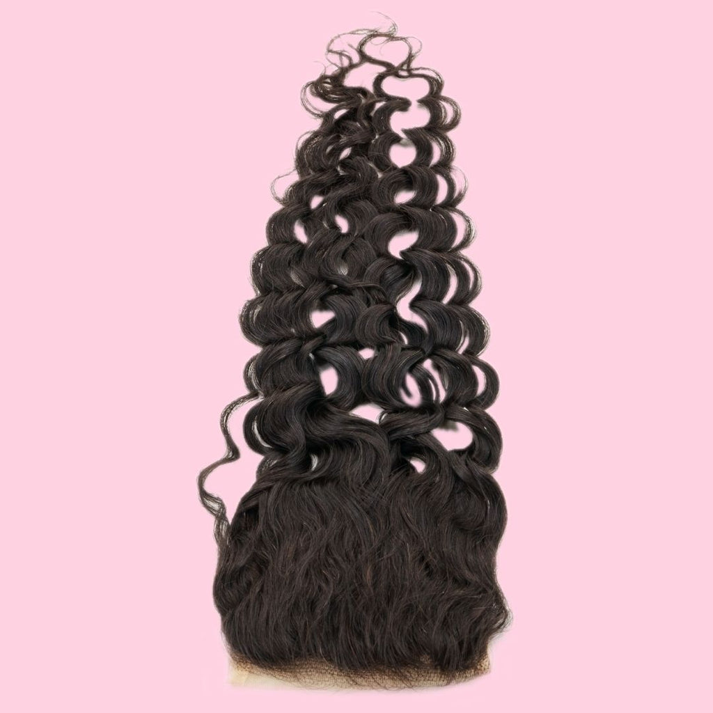 Spanish Wave 4x4 Transparent Lace Closure