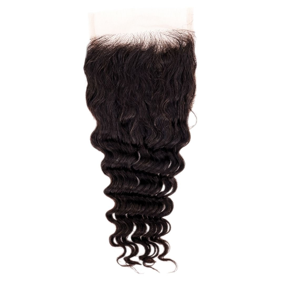 Deep Wave 4x4 Transparent Lace Closure