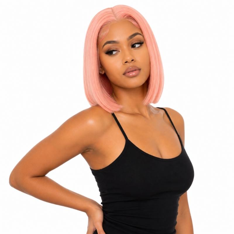 Taylor Jade Pink Reverie — 13x4 Transparent Lace Front Bob Wig