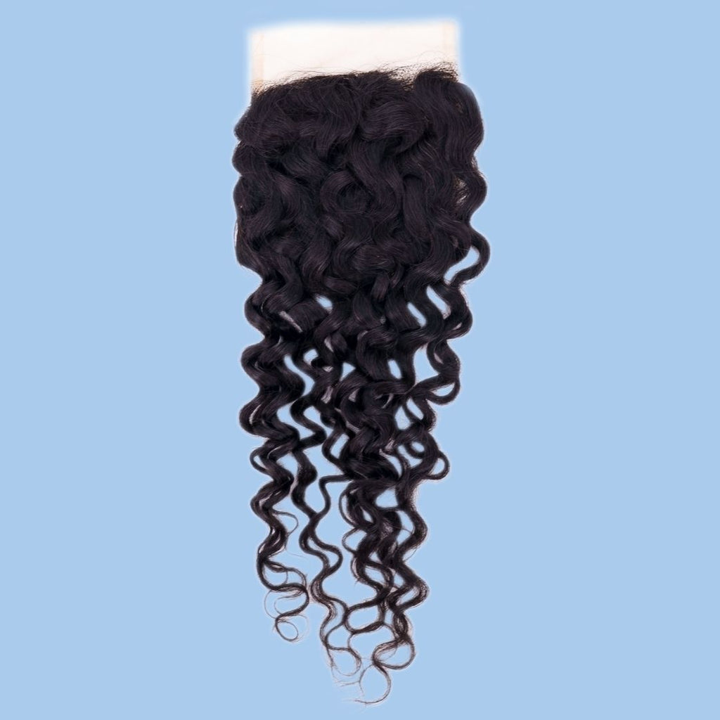 Spanish Wave 4x4 Transparent Lace Closure