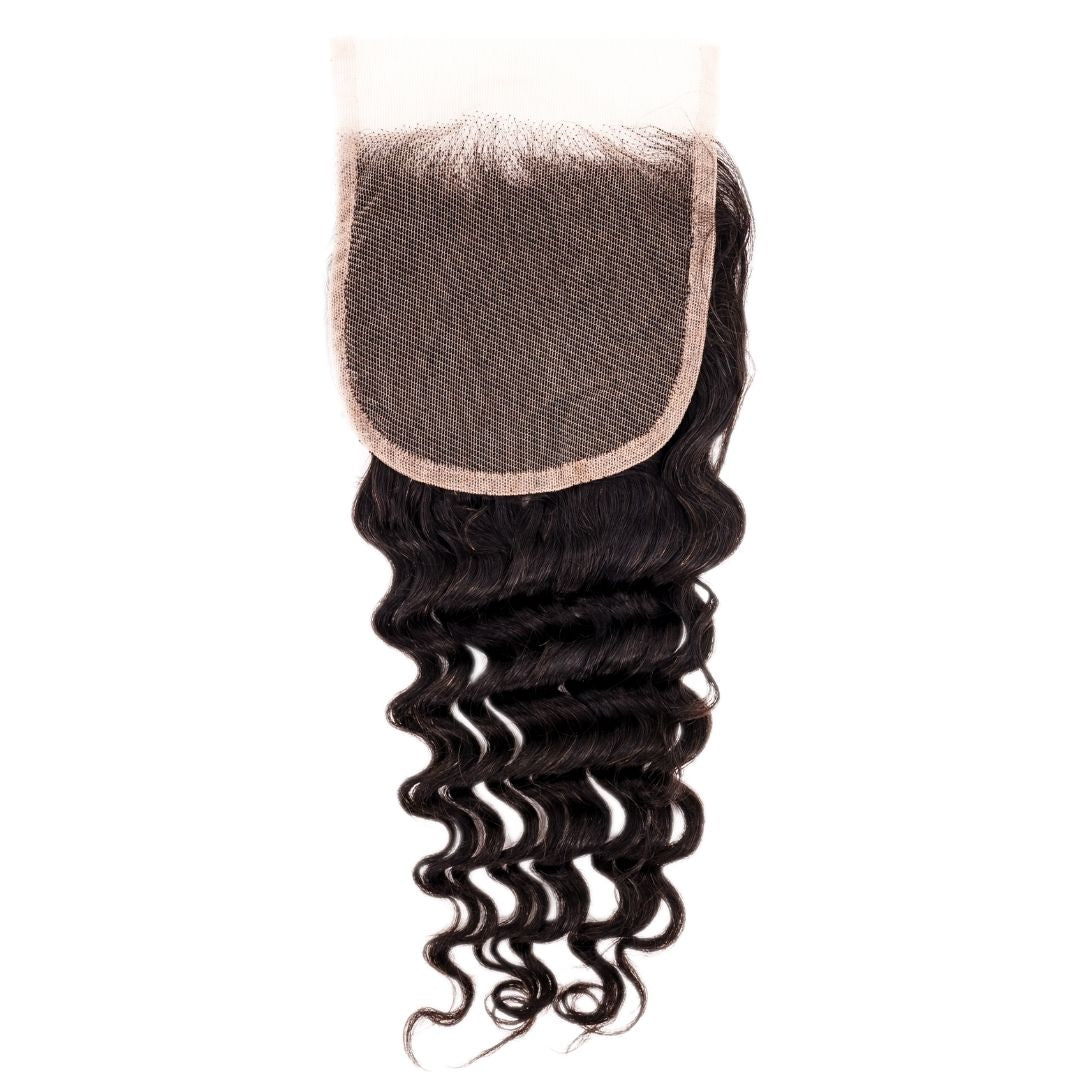 Deep Wave 4x4 Transparent Lace Closure
